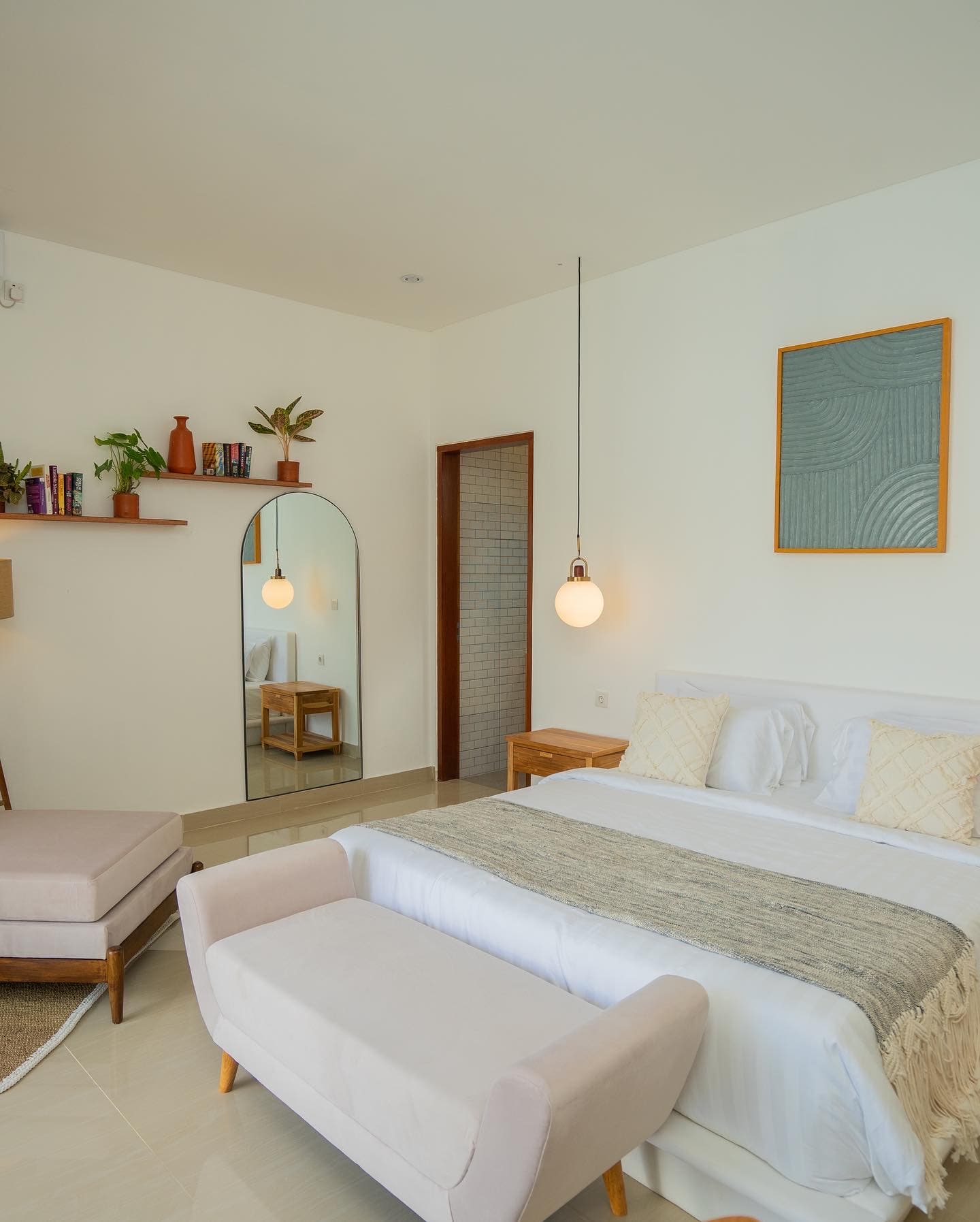 Sunset rooftop terrace at Bali villa renovation