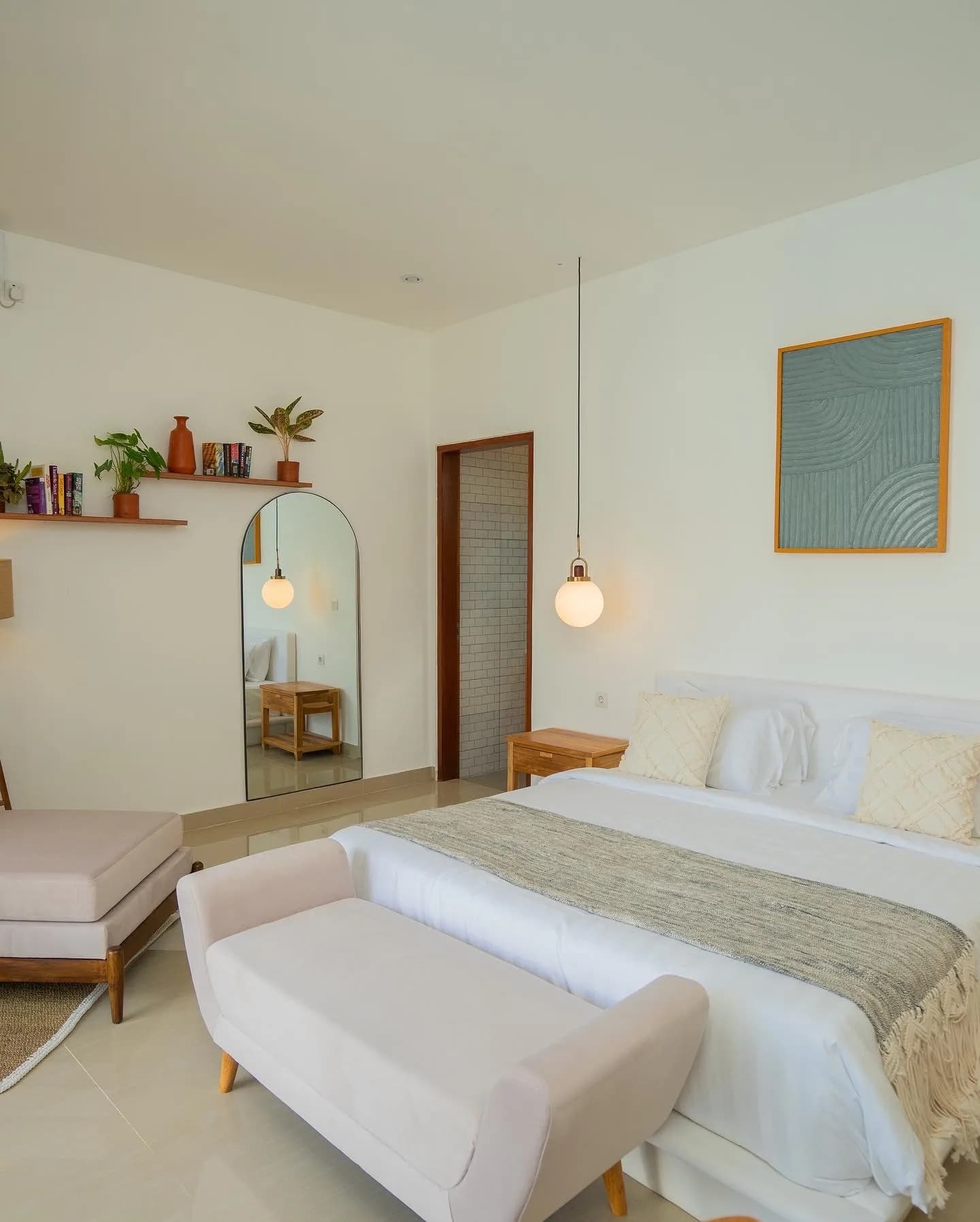 Sunset rooftop terrace at Bali villa renovation